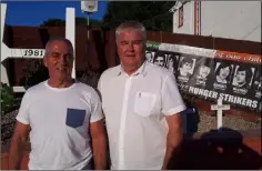  ??  ?? Cllr Johnny Mythen (right) and former hunger striker Pat Sheehan.