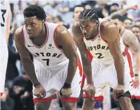  ?? STEVE RUSSELL TORONTO STAR ?? Kawhi Leonard’s arrival meant Kyle Lowry’s load could be scaled back to do what he does best: play hard and lead by example.