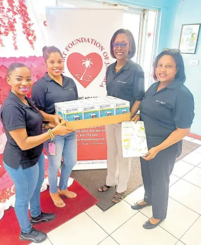  ?? ?? Lasco Pharmaceut­icals donated one tray of Accu Chek instant devices in support of Heart Month on Friday, February 9, 2024.