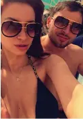  ??  ?? Ex-lovers: Ferne McCann with accused Arthur Collins