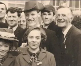  ??  ?? welcome home Mick O’Brien and Dave Carty following their historic tourto