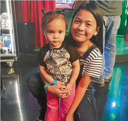  ?? —PHOTOS BY RUTHMAYO ?? Lyca Gairanod (right), champion of the first season of The Voice Kids, is one of the first visitors of the studio experience.