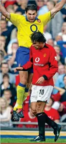  ?? 2003: MY RUN-IN WITH RUUD ?? We confronted Van Nistelrooy after he missed a late penalty — we felt he’d got Vieira sent off JACK DAWES