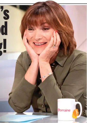  ??  ?? Victory: Lorraine Kelly has been accepted as her own boss rather than an employee