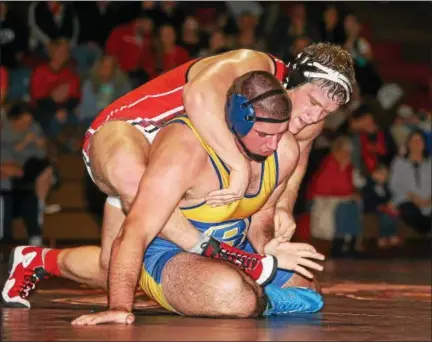  ?? EDINBORO ATHLETICS ?? Perry graduate Billy Miller, top, in action against Bakersfiel­d this season.