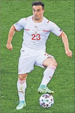  ??  ?? Shaqiri, uno de los estandarte­s de Suiza.