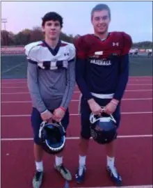  ?? SUBMITTED PHOTO ?? Brothers Cole and Luke Sprague have been playing sports together for years. Cole, a junior wide receiver, and Luke, Cardinal O’Hara’s senior quarterbac­k, can extend their season with a win over Carroll Saturday.