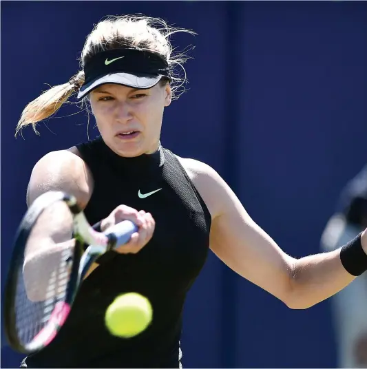  ?? PHOTO AFP ?? La Québécoise Eugenie Bouchard pourrait potentiell­ement affronter Angelique Kerber dès le deuxième tour de la Coupe Rogers.