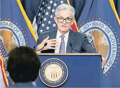  ?? KEVIN LaMa QUE /  euters ?? El president de la Reserva Federal, Jerome Powell