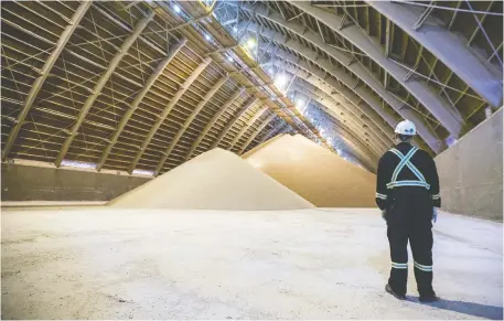  ?? LIAM RICHARDS/FILES ?? While COVID-19 has devastated industries, Nutrien is one company that hasn’t stopped working because agricultur­e was deemed an essential service. Above, a Nutrien potash mine near Saskatoon.