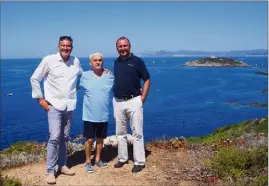  ?? (Photo P. B.) ?? Gilles Grandguill­otte, Jean-Claude Roquelin et François-Xavier Diaz vous attendent aux Embiez pour des événements festifs et culturels.