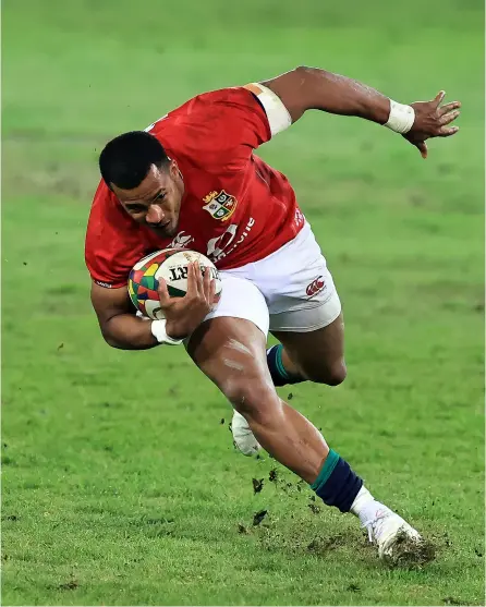  ?? PICTURE: David Rogers/getty Images ?? Anthony Watson breaks clear to score the Lions’ 11th try against the Cell C Sharks on Saturday