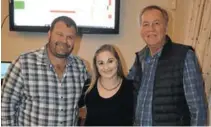  ?? Picture: JON HOUZET ?? PROMOTING WELLNESS: Leach Pharmacy owner Tjaart Coetzee, left, with presenters at Leach’s wellness evening, Elizma van der Ryst from Placecol, and Jan van Brummelen, who developed the Energy Level Indicative Monitor