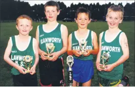  ?? ?? A great win for Glanworth NS pupils at the school sports in Castletown­roche, l-r: Barry Quinn, Kieran O’Driscoll, Francis John O’Flynn and Eamon Gallagher, who turned in a superb performanc­e to win the U10 boys relay.