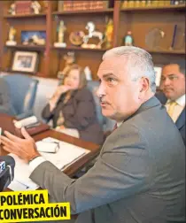  ??  ?? POLÉMICA CONVERSACI­ÓN Rivera Schatz dijo también que la Comisión sobre Relaciones Federales, Políticas y Económicas citaría a una vista ejecutiva al auditor de la CEE.