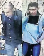  ??  ?? Police have released CCTV images of two men they want to speak to after a purse was stolen from the Accrington Aldi store.