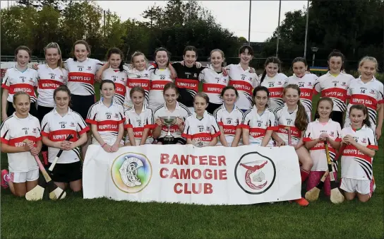  ??  ?? Banteer Camogie thrilled to win a county U12 title after defeating Laochra Og. Photo by John Tarrant