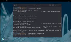  ??  ?? Clear Linux’s swupd tool will get you bundles and have you controllin­g clouds in no time. There are some pleasing background on offer, too.