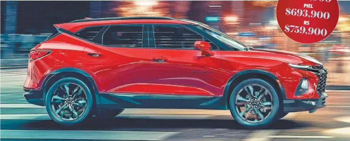  ?? ESPECIAL ?? Su diseño de formas musculosas distinguen a la nueva Chevrolet Blazer 2019.