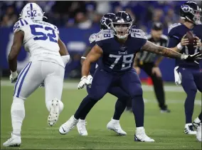  ?? JEFF HAYNES — THE ASSOCIATED PRESS ?? Browns offensive line coach Bill Callahan says Jack Conklin (78) will be a great fit in the wide zone blocking scheme.