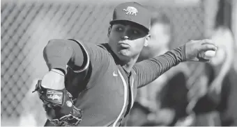  ?? DARRON CUMMINGS/AP ?? Athletics left-hander Jesus Luzardo, 22, struck out nearly 11 hitters per nine innings in the minors.