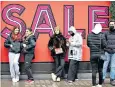  ?? ?? Consumers are predicted to spend £253 on average in this year’s Boxing Day sales