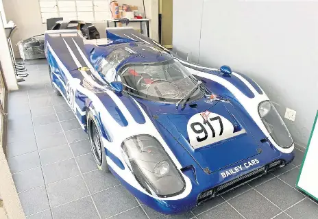  ??  ?? An ode to a monster Porsche. This Bailey 917 is among the spectacula­r replicas the company hand assembles at its workshop.