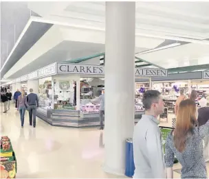  ??  ?? VISION: An artist’s impression of how Hanley’s indoor market might look.