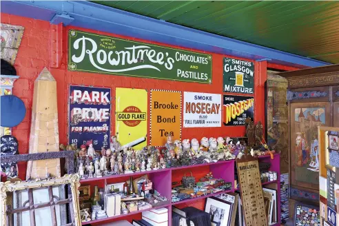  ??  ?? 4. View of Peter Blake’s studio in west London, showing part of the artist’s collection of objects