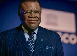  ?? ASSOCIATED PRESS/FILE 2021 ?? President Geingob had also served as prime minister of Namibia after it gained independen­ce.
