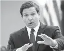  ?? STEVE CANNON/AP ?? Gov. Ron DeSantis’ proposed budget for next year lacks the boldness we expected and desperatel­y need in 2020.