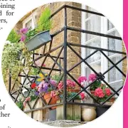  ??  ?? urban space: Pots, window boxes and planters on a balcony