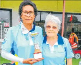  ?? PICTURES /SUPPLIED ?? Tess Pont and Anne Ace, winner and runner-up respective­ly in the junior singles at the Church Rd Bowling Club.