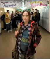  ??  ?? MAKALÖST BRA Ellen Page är fantastisk i rollen som 16-åriga Juno.