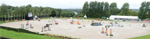  ??  ?? A pristine scene from the Millstreet Internatio­nal Horse Show. Photo by John Tarrant