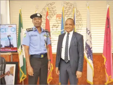  ?? PHOTO: NIMASA ?? L-R: Director General, Nigerian Maritime Administra­tion and Safety Agency (NIMASA), Dr. Bashir Jamoh in a photograph with Inspector General of the Nigerian Police Force, Mohammed Adamu when the NIMASA DG paid him a working visit at the Force headquarte­rs in Abuja.