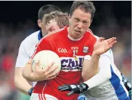  ??  ?? CLOSE ENCOUNTERS Cork’s Colm O’neill shields the ball from the close attentions of Waterford’s Thomas O’gorman