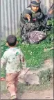  ?? ANI ?? The three-year-old boy was n rescued by security forces.