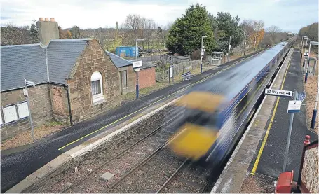  ?? Picture: PA. ?? Barry Links railway station, near Carnoustie, has been identified as Britain’s least-used station.
