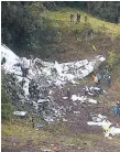  ??  ?? SINIESTRO. El avión del Chapecoens­e se estrelló en Colombia.