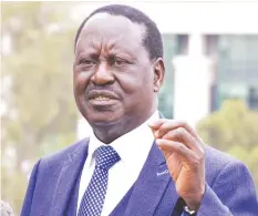  ??  ?? Raila Odinga