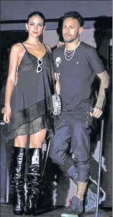  ?? FILE ?? Neymar and his girlfriend Bruna Marquezine arrive at a nightclub to attend her sister's birthday party in Sao Paulo on March 19.