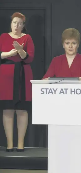  ??  ?? 0 Nicola Sturgeon hit back at opposition claims that the Scottish Government had sought to cover up Covid cases saying ‘That is complete and utter nonsense’