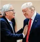  ?? APA ?? Juncker, Trump: Einfach wird das Gespräch heute nicht