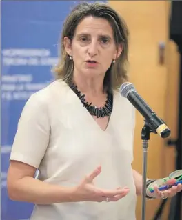  ?? EFE ?? Teresa Ribera, ministra para la Transición Ecológica.