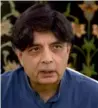  ?? AP ?? Nisar speaks during the Press conference in Islamabad. —