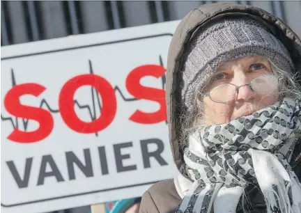  ?? WAYNE CUDDINGTON ?? Charlotte Taylor, a resident of Vanier, marched on city hall to protest the plan to build a homeless shelter in her neighbourh­ood.