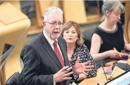  ?? Picture: Getty Images. ?? Brexit Secretary Mike Russell addresses the Scottish Parliament.