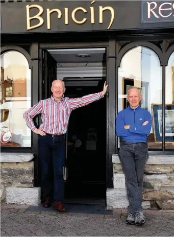  ?? Johnny and Paddy McGuire at Bricín Boxty House Restaurant, Killarney. Photo by Michelle Cooper Galvin. ??