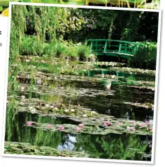  ??  ?? BOLD AND BEAUTIFUL: : Attraction and Gonnere e varieties light up a pond, top. Right: Monet’s famous garden at Giverny